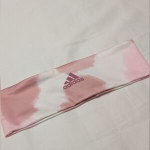 Adidas Pink and White Sports Headband